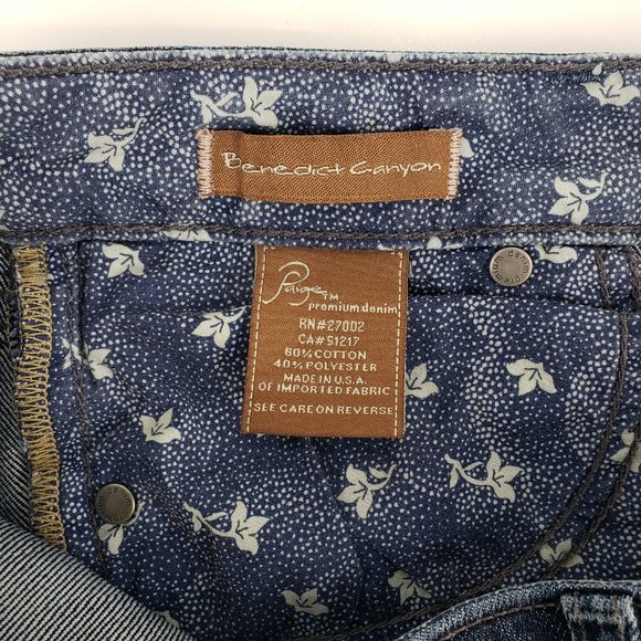 Paige Embroidered Benedict Canyon Boot Cut Jeans 26 - Picture 11 of 12